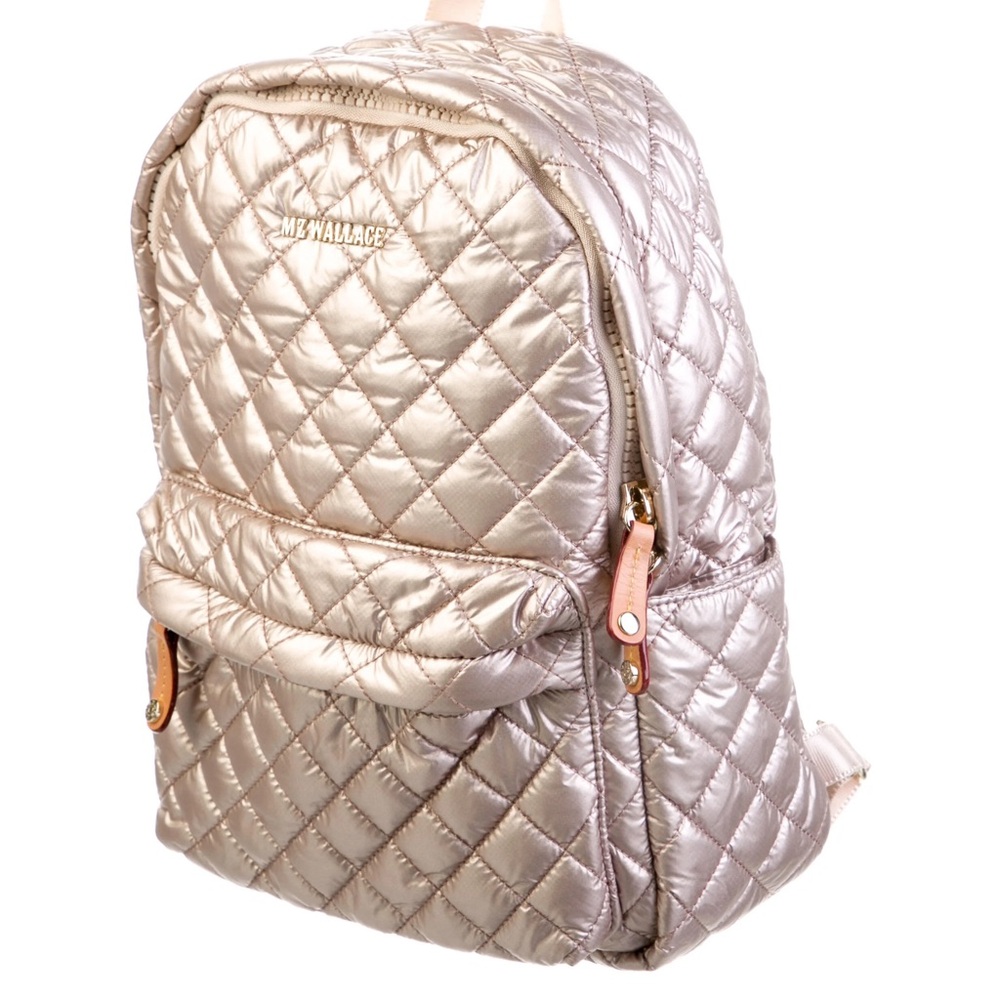 MZ WALLACE Small Metro Backpack In Rose Gold